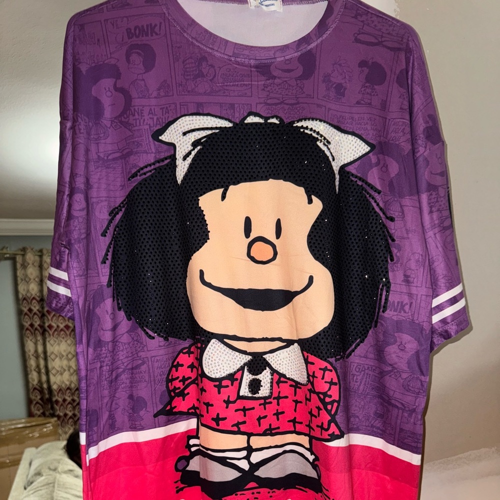 Mafalda Tunic,one size fits all, prple n pink, can b worn as a dress too